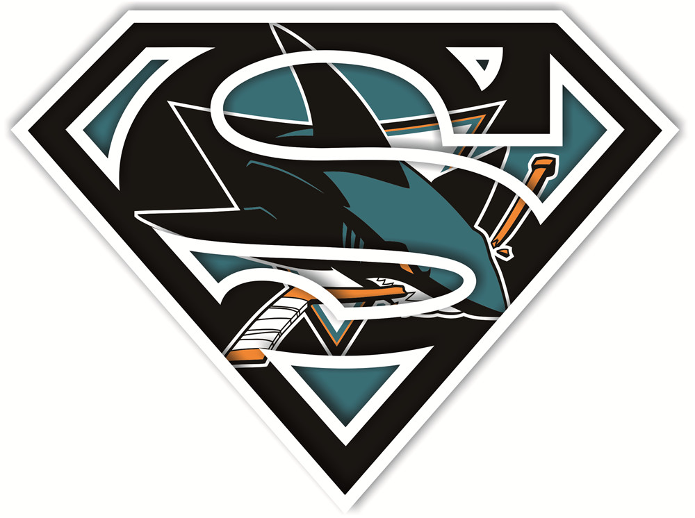 San Jose Sharks superman logos fabric transfer